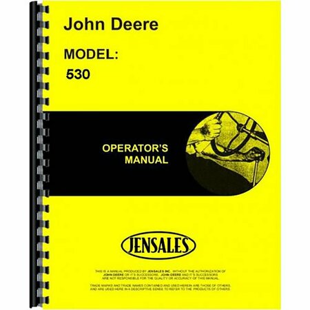 AFTERMARKET Operators Manual Fits John Deere Tractor Model 530 RAP81056